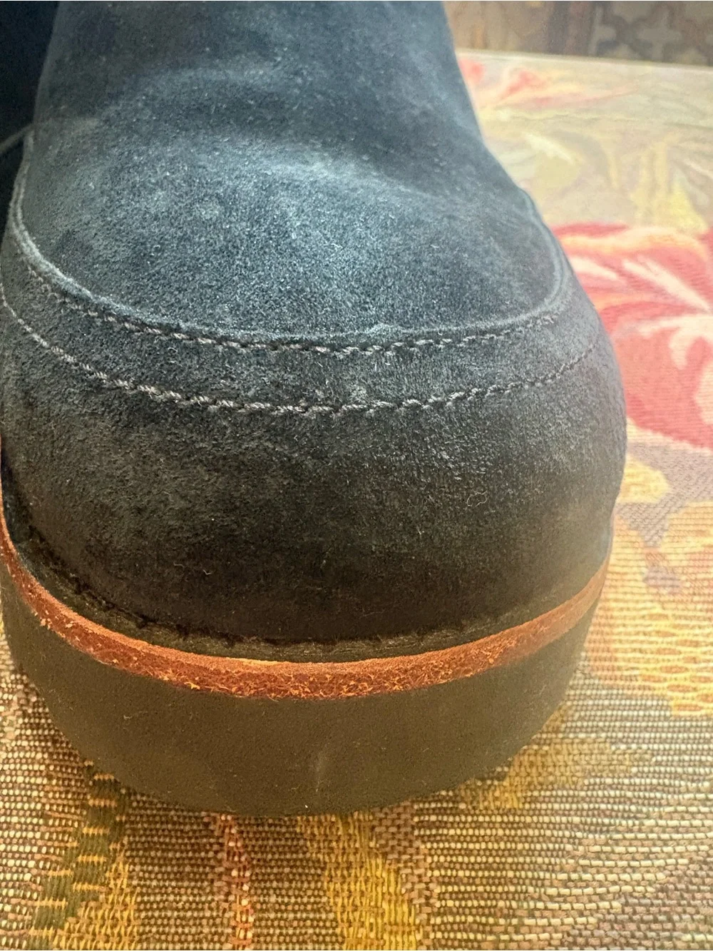 UGG Black Suede Shearling-Lined Women's Slippers